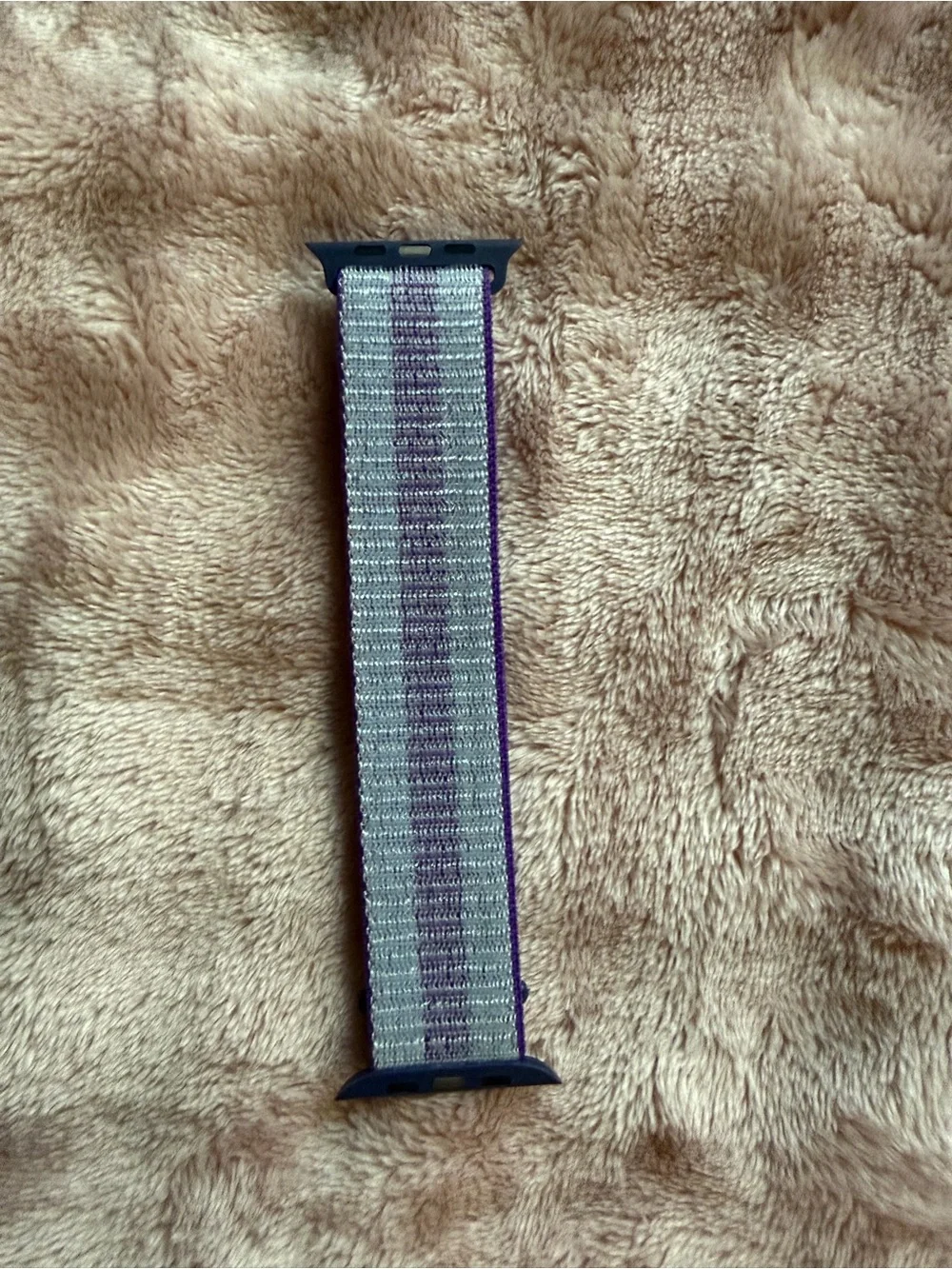 Purple and Cream Woven Nylon Loop Band for Smartwatches 42/44/45mm